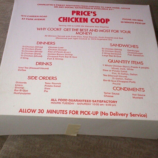 Photos at Price's Chicken Coop (Now Closed) Wilmore 1614 Camden Rd