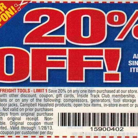 Harbour freight 20 coupon