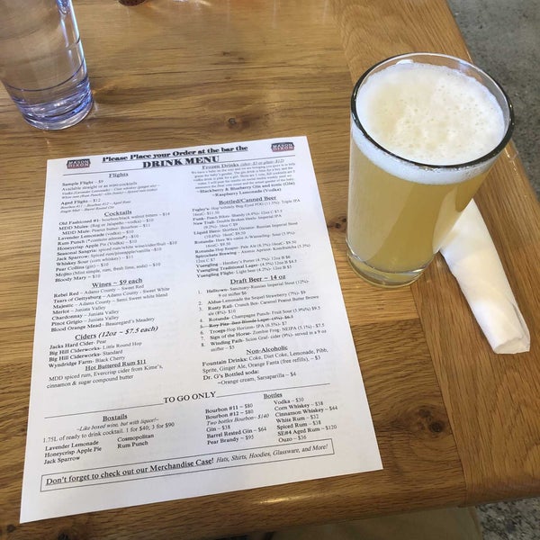 Gluten-Free Menu - Photo from Mason Dixon Distillery