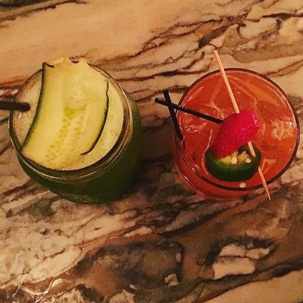 The cocktails here are amazing! The green juice  and the watermelon drinks were some of the best I've had in the city.