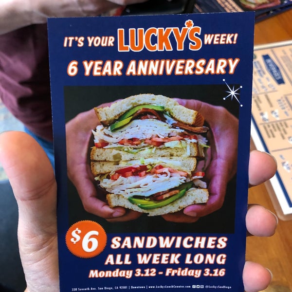 Foto diambil di Lucky&#39;s Lunch Counter oleh Jaron T. pada 3/14/2018