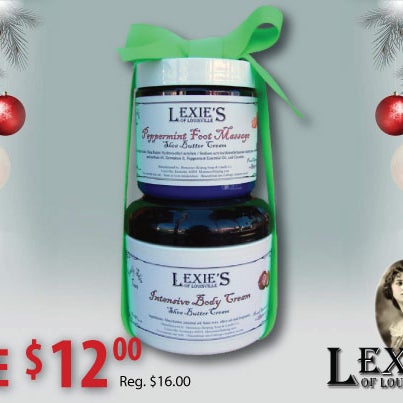 SKIN CARE COMBO SALE for December!  $12 Dollar Gift Set includes one 4oz Peppermint Foot Massage and one 2oz Intensive Body Cream.  A great QUICK combo Gift Set