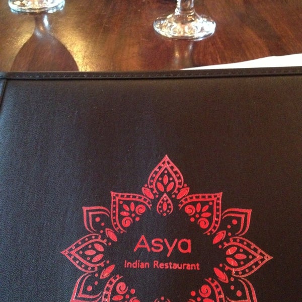 Photo taken at Asya Indian Restaurant by Dani H. on 4/23/2013