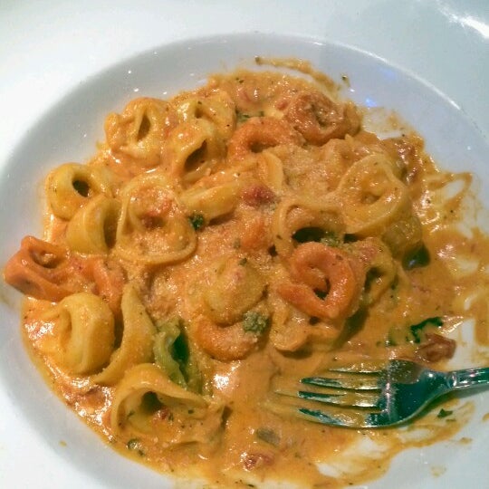 Cheese tortellini in pink sauce is very tasty, very satisfying, and unbeatable for the price (use a discount card or student ID.) Give it a try, it's a hands down winner.
