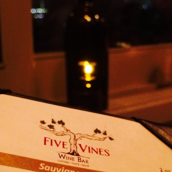 Photo taken at Five Vines Wine Bar by Fredo M. on 4/20/2014