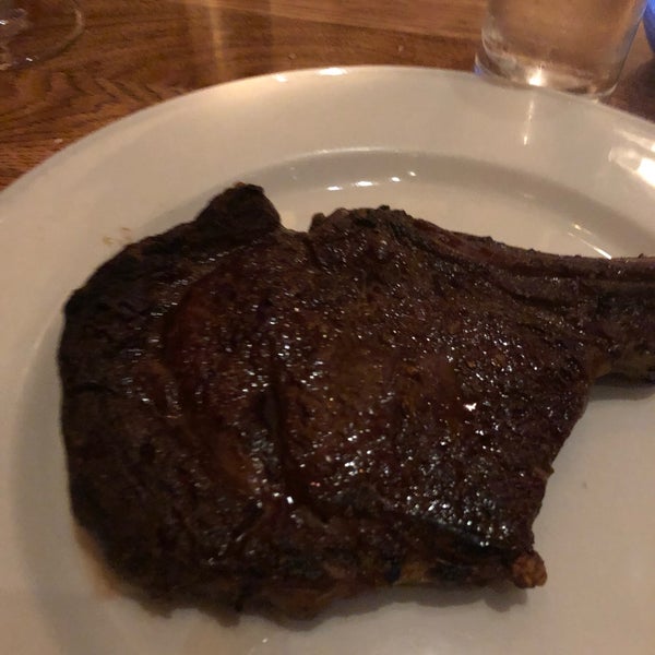 I ordered the “bone in rib eye” - the best I had in my life - highly recommended it! Pat my server was informative and I recommended the best.  Service - we were treated like royalty.