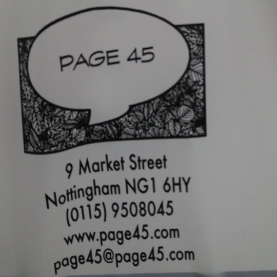 Page 45 Bookstore in Nottingham