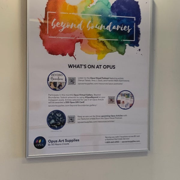 Opus Art Supplies Arts and Crafts Store in Vancouver