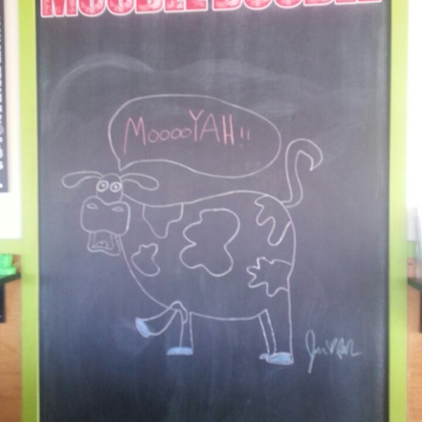 Photo taken at MOOYAH Burgers, Fries &amp; Shakes by Jennifer A. on 3/21/2014