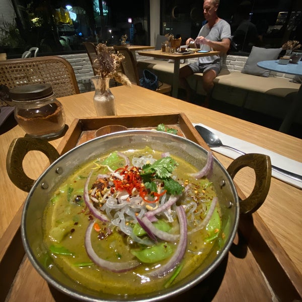 Green curry is worth trying.