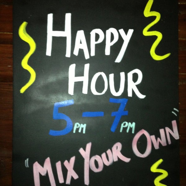 Happy hour: pour your own drink. Literally they hand u a handle and wherever mixer u want