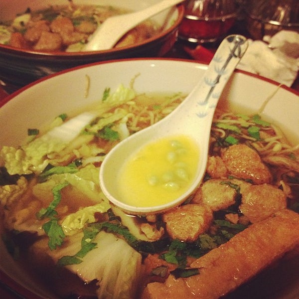 Photo taken at Wabi-Sabi Noodle House &amp; Vegetarian Grocery by Andrei G. on 1/18/2013