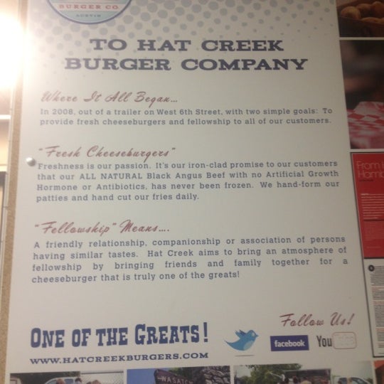 Photo taken at Hat Creek Burger Co. by Miranda S. on 11/14/2012