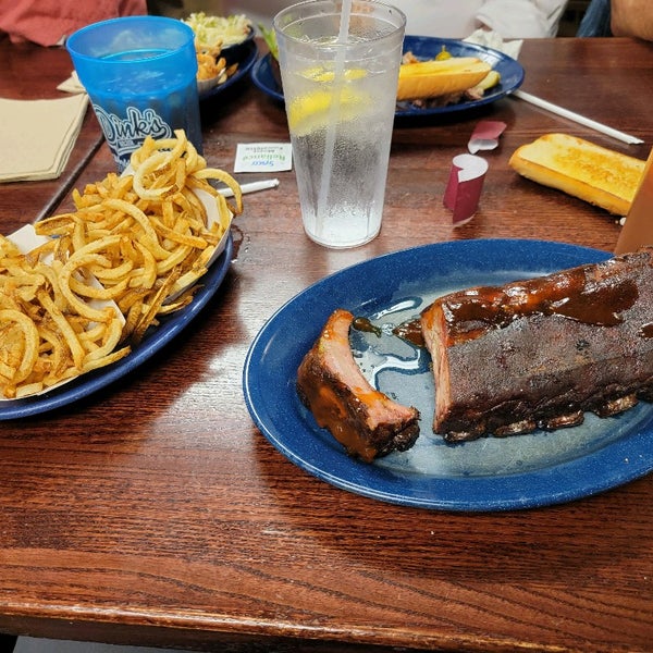 Photo taken at Dink&#39;s Pit Bar-B-Que by Chad M. on 6/26/2021