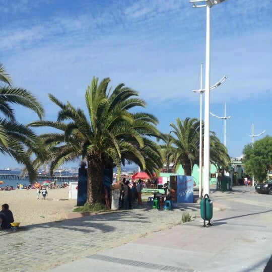 Photo taken at Playa Caleta Portales by Oscar S. on 1/4/2013