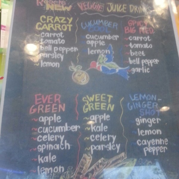 Great news healthy Juice menu. My favorite is the Evergreen juice.