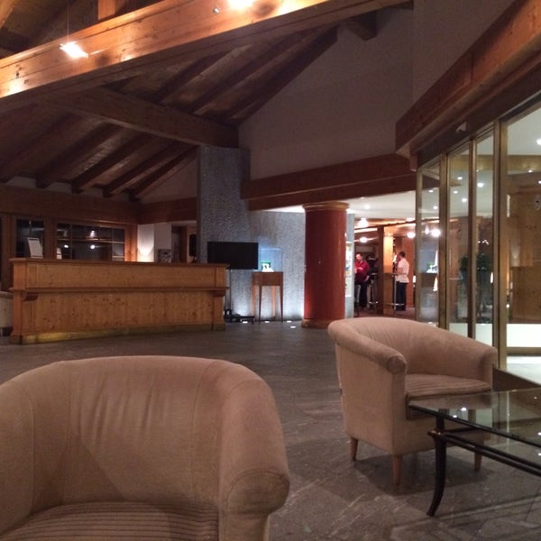 Photo taken at Arabella Hotel Waldhuus Davos by Melanie N. on 1/16/2014