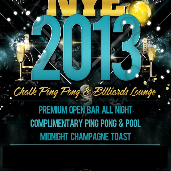 Ring In 2013 at  Monday, Dec 31, 2012 09:00 PM