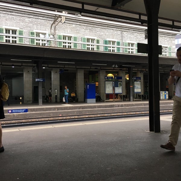 Photo taken at Bahnhof Zürich Enge by Jacqui G. on 6/8/2018