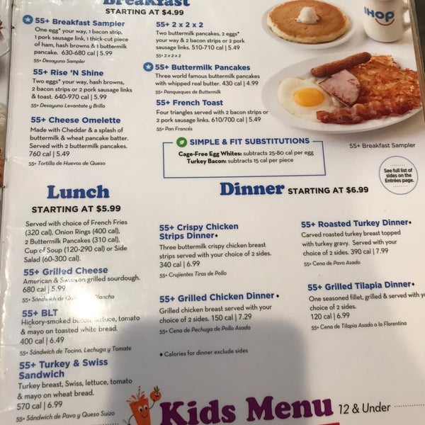 IHOP, Salina - 535 W Diamond Dr - Menu, Preços & Comentários de