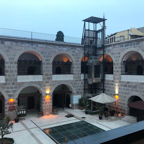 Photo taken at Kanuni Kervansaray Historical Hotel by Haydar Karayunlu on 1/1/2019