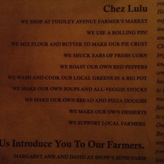 รูปภาพถ่ายที่ Chez Lulu โดย Regina M. เมื่อ 12/24/2012