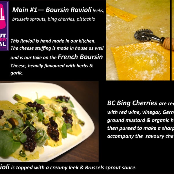 The culinary experience Dine Out Vancouver Festival is going on this week at The Edge! Check out the making of our homemade "Boursin Ravioli" as one of our main $28 menu!