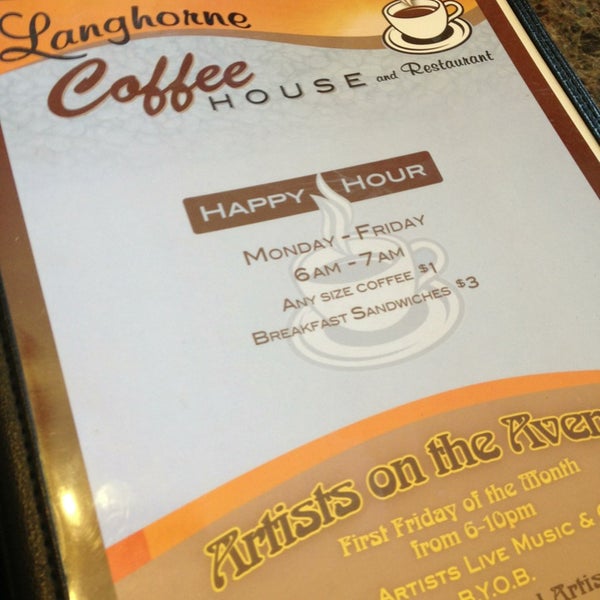 รูปภาพถ่ายที่ Langhorne Coffee House โดย Carolyn K. เมื่อ 1/20/2013