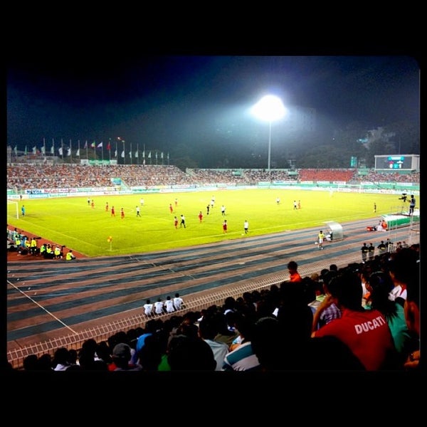 Photo taken at Thong Nhat Stadium by TristaNova on 1/10/2014