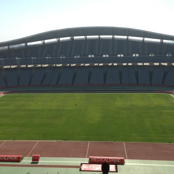 Photo taken at Atatürk Olympic Stadium by Burak V. on 4/30/2013