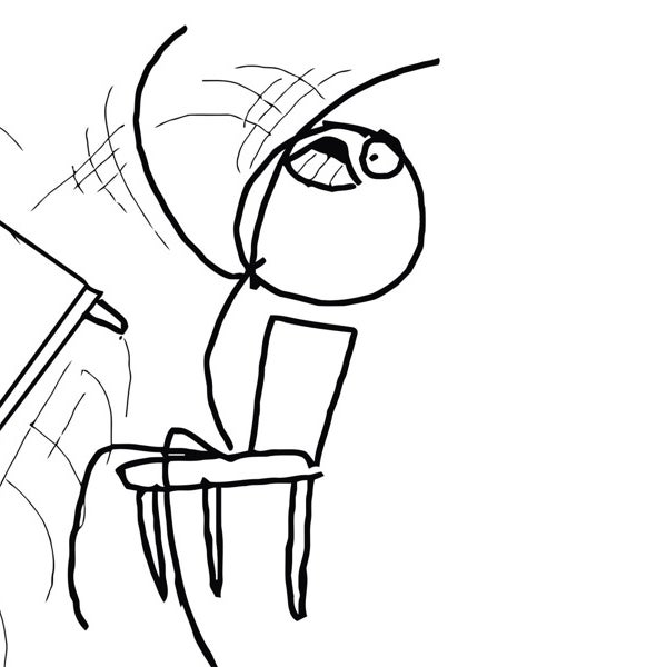 Картинка где человек переворачивает стол