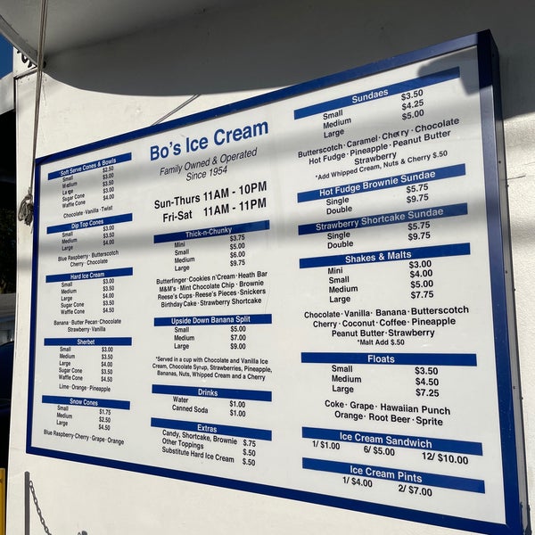 Bos ice cream outlet
