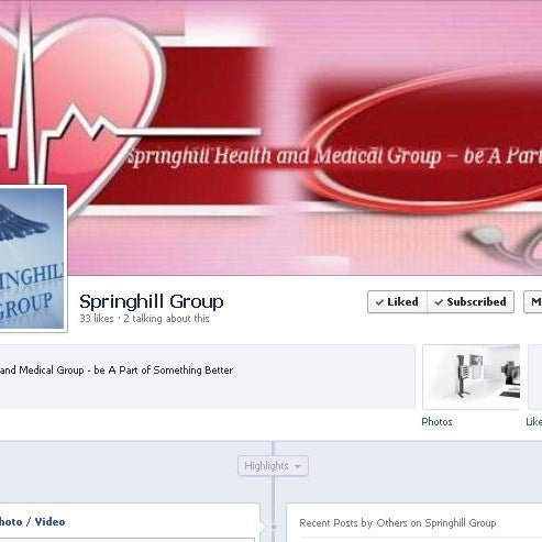 Springhill Group Facebook Page Taking part on thinning out information on technology and medical innovation.