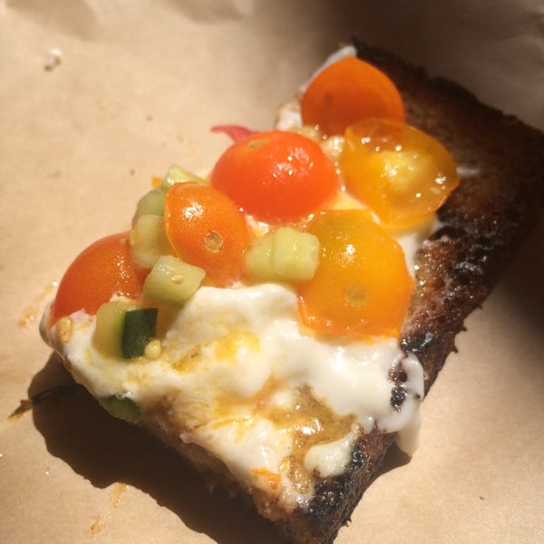 Get some bruschetta from the food truck and enjoy with a bottle of wine on the shaded patio.