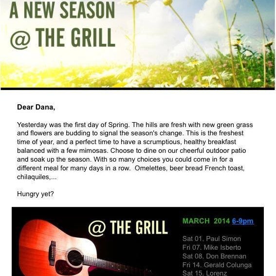 Spring it on @ the Grill!!