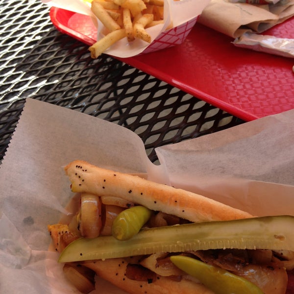Photo taken at Mike&#39;s Chicago Hot Dogs by Cher G. on 4/21/2013