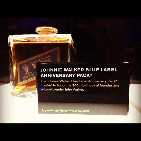Don't miss some of Johnnie Walker's rarest whiskies on display in the Blue Label lounge.