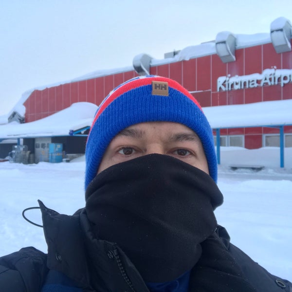 Photo taken at Kiruna Airport (KRN) by Tolga K. on 1/25/2018