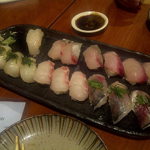 Photo taken at Sushi Hachi by Brian H. on 10/25/2012