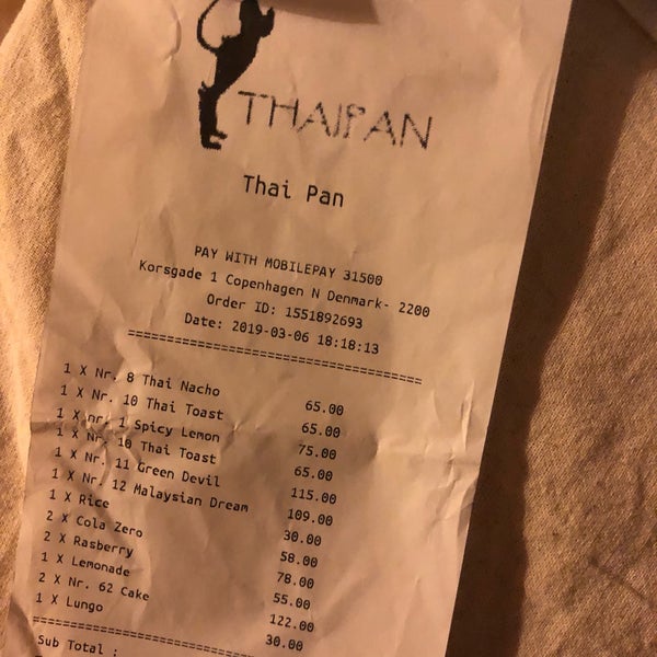 Thai Pan Thai Restaurant in Copenhagen