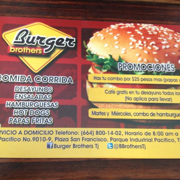 Pappa's Café Burger Menu