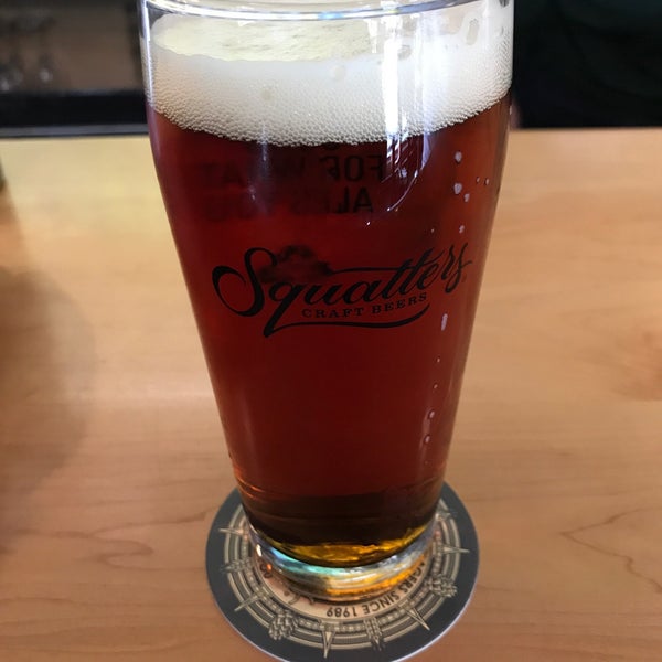 Photo taken at Squatters Pub Brewery by Patrick D. on 4/21/2019