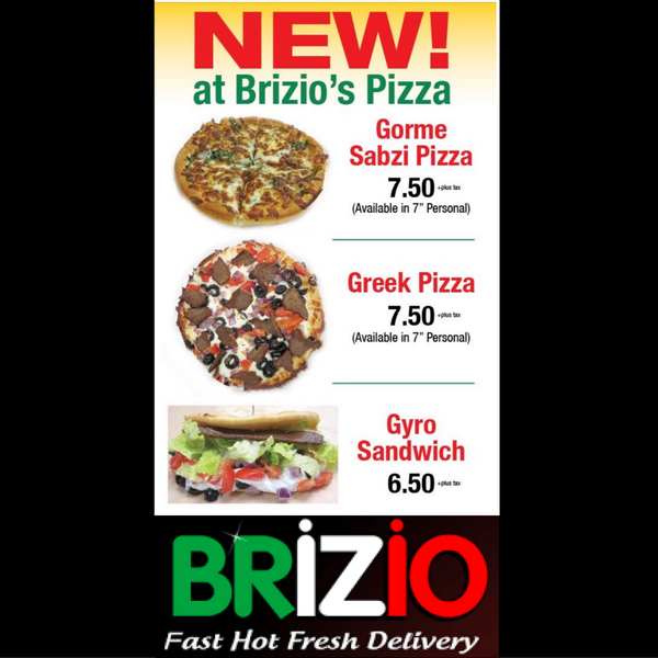 New at Brizio Pizza!! Toppings should be crazy. Pricing should be simple. Order here - https://goo.gl/1Wqgwh #pizzalover #ilovepizza