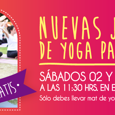 No olviden este sábado 02 de Agosto a las 11:30 comienzan las jornadas de yoga para adultos en el Parque Araucano ¡No te lo pierdas, es un panorama gratuito!