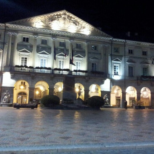 Photo taken at Piazza Chanoux by Alessia D. on 11/6/2012