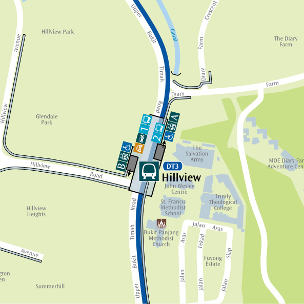 Hillview mrt station map