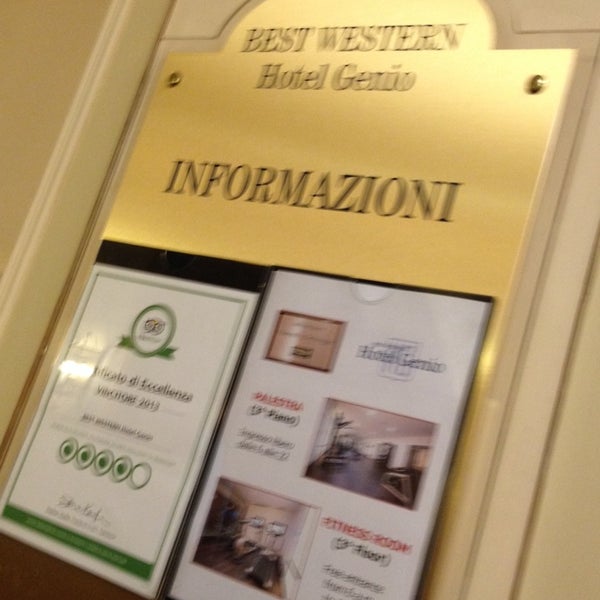 Das Foto wurde bei Best Western Hotel Genio von Chiara C. am 9/28/2013 aufgenommen
