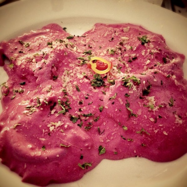 Beetroot ravioli chefs special  must try its yumm