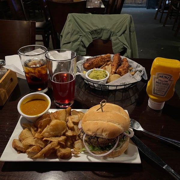 Hospitality and vegan burger with curry fries!!