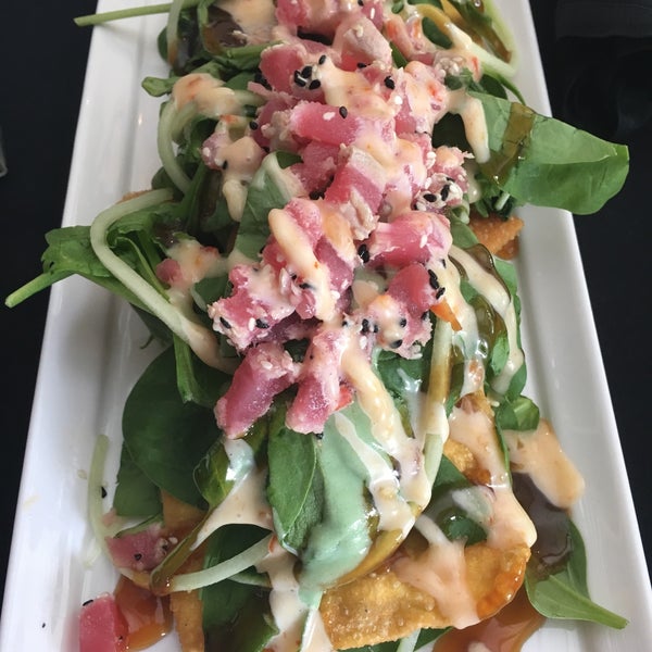 Tuna Nachos are amazing.  Great place, cocktails are awesome.  Will definitely come back.